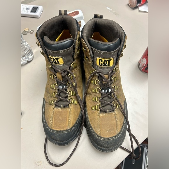 CAT Other - Men Caterpillar Threshold Waterproof Steel Toe Boot P90935 Brown Size 10 1/2